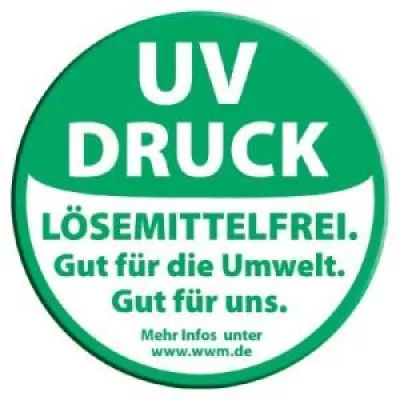 Bild: Umweltfreundlicher UV-Direktdruck für Faltdisplays, Rollups und Banner mit WWM Zertifikat