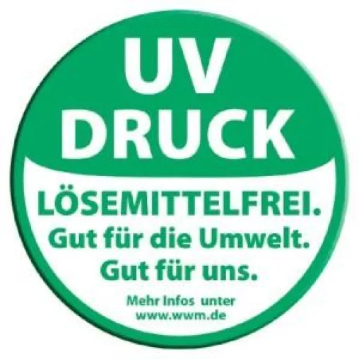 Umweltfreundlicher UV-Direktdruck für Faltdisplays, Rollups und Banner mit WWM Zertifikat Bild: Umweltfreundlicher UV-Direktdruck für Faltdisplays, Rollups und Banner mit WWM Zertifikat