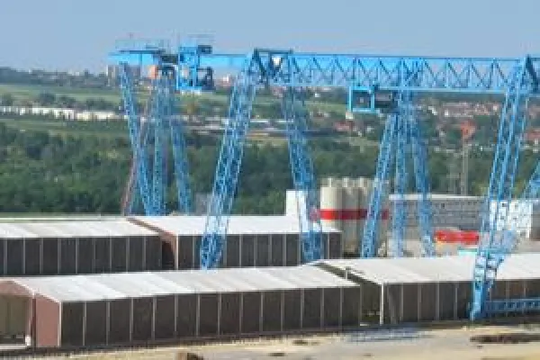 Bild: Lagerzelte von HALTEC als Baustellenüberdachung