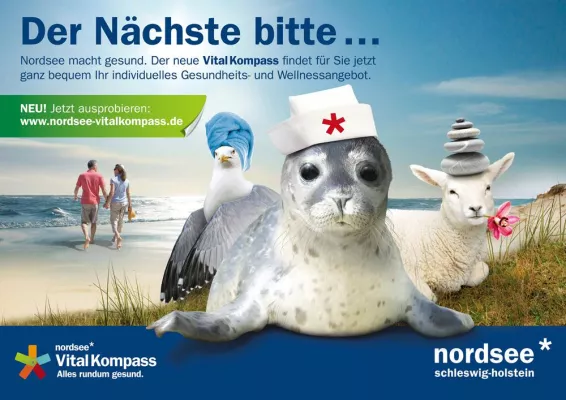 Bild: Orange Cube macht Tiere zu Testimonials für die Nordsee Schleswig-Holstein