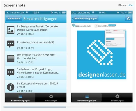 Bild: designenlassen.de bietet als erster Design-Marktplatz eine mobile App