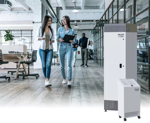 Bild: Energiesparende Lüftung und Luft-Reinigung für Geschäfte und Büros von VALLOX
