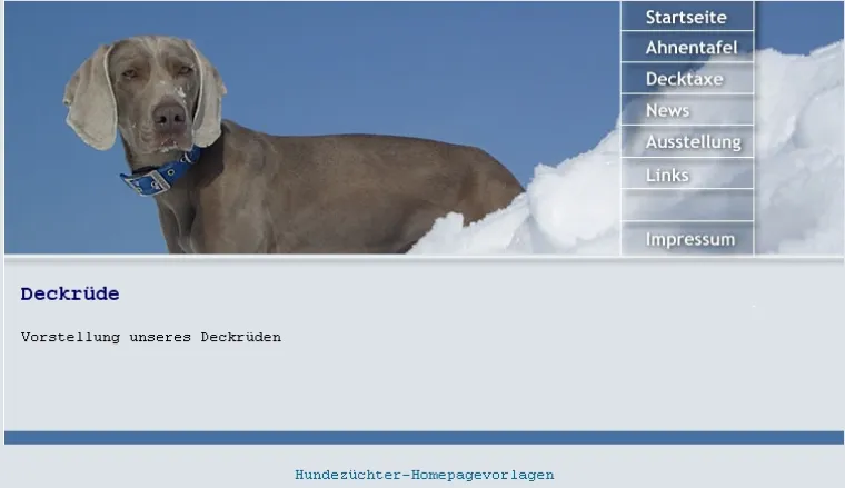 Bild: Kostenlose Homepagevorlagen für Hundezüchter und Hundevereine
