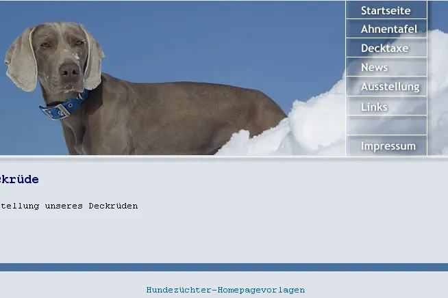 Bild: Kostenlose Homepagevorlagen für Hundezüchter und Hundevereine