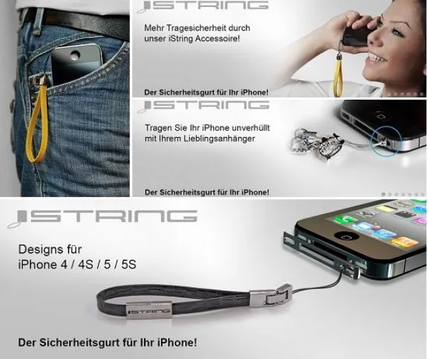 Bild: iString für iPhones – Trendiges Accessoire sorgt für Schutz bei voller Sichtbarkeit des Apple-Designs