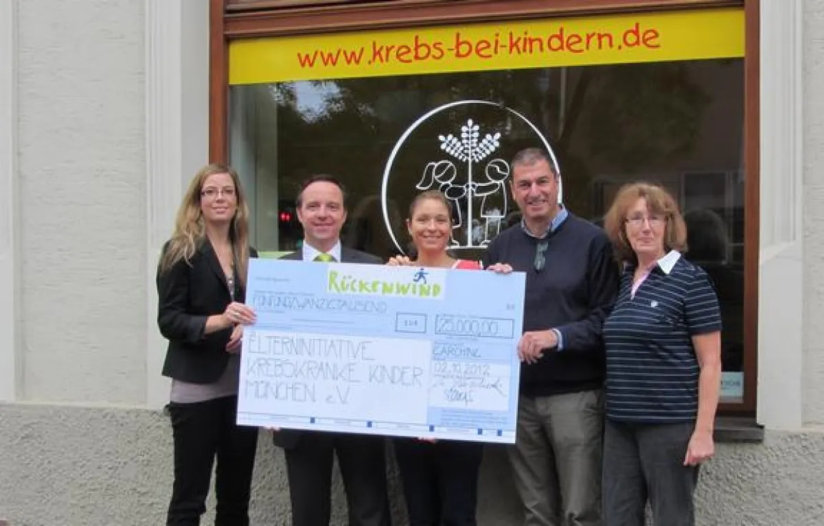Am 2. Oktober 2012 wurde der Spendenscheck mit einer stolzen Summe von 25.000 EUR überreicht.