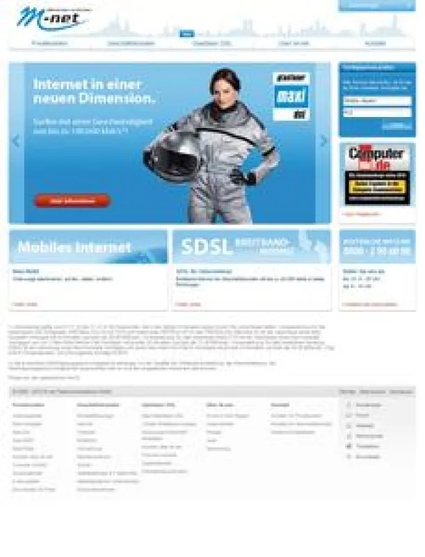 coma AG relauncht M-net Website