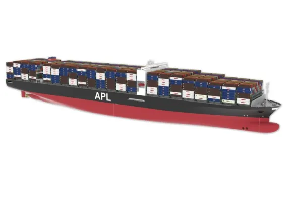 Bild: Optimierte Rumpfform verbessert die Wirtschaftlichkeit von Ultra Large Container Ships (ULCS)