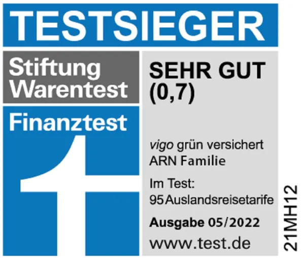 Bild: Auslandskrankenversicherung: vigo ist TESTSIEGER bei Stiftung Warentest und Focus Money