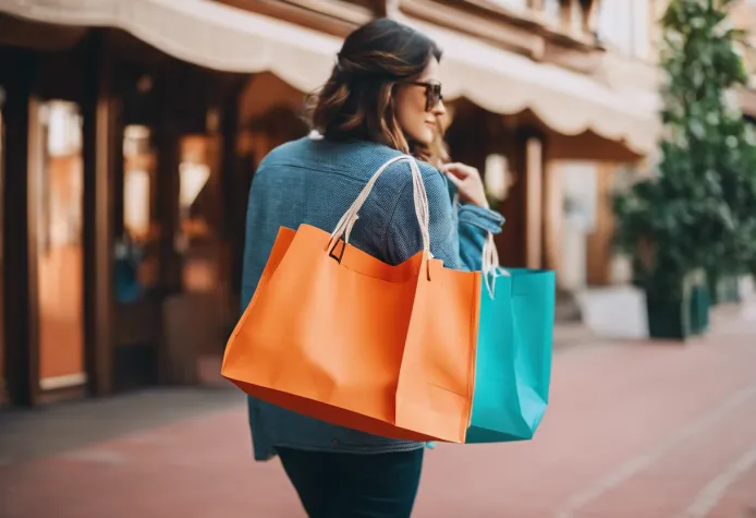 Bild: Stillvoll unterwegs dank Papiertragetaschen mit Kordel