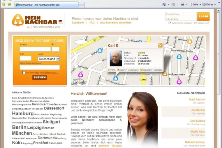 Kontakt über den virtuellen Gartenzaun: Web-Community MeinNachbar.net öffnet ihre Pforten Bild: Kontakt über den virtuellen Gartenzaun: Web-Community MeinNachbar.net öffnet ihre Pforten