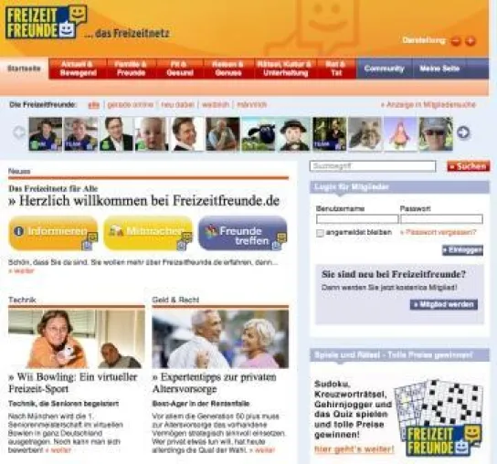 Freizeitfreunde.de – die neue Plattform für die Generation 50+ Bild: Freizeitfreunde.de – die neue Plattform für die Generation 50+