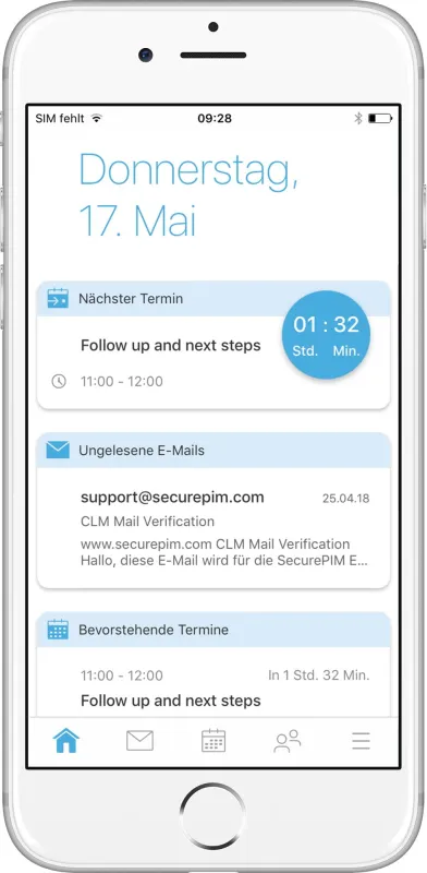 SecurePIM Home Modul (Quelle: Virtual Solution)