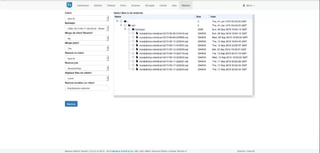 Open Source Backup: Bareos veröffentlicht neue Version 15.2 mit VMWare Plugin und WebUI Bild: Open Source Backup: Bareos veröffentlicht neue Version 15.2 mit VMWare Plugin und WebUI