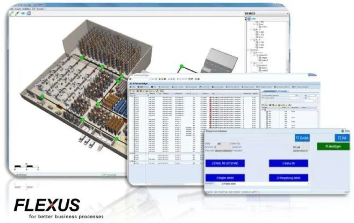 FLEX-SLS Route Optimizer, Staplerleitstand, mobile Staplerdialoge