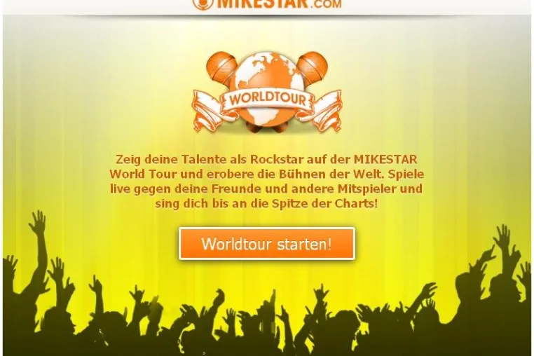 Bild: Karaoke für Social Networks - MIKESTAR.com: Mit Facebook und VZ-Netzwerken auf World Tour