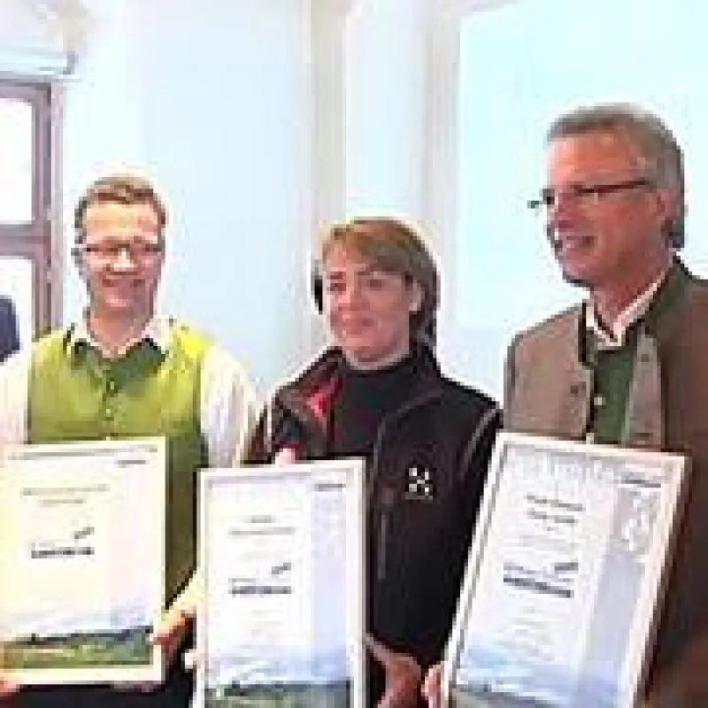 Klimaschützer 2010: Das Kurhotel Eggensberger in Hopfen, Haglöfs Deutschland in Kempten und die Brauerei Zötler in Rettenberg
