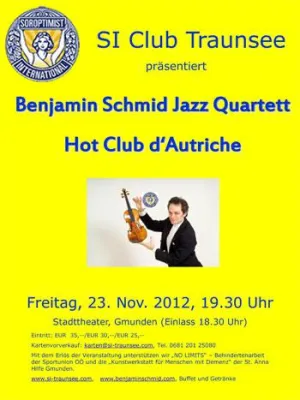 Bild: Benefizkonzert SI Club Traunsee - Hot Club d´Autriche jazzt im Stadttheater Gmunden
