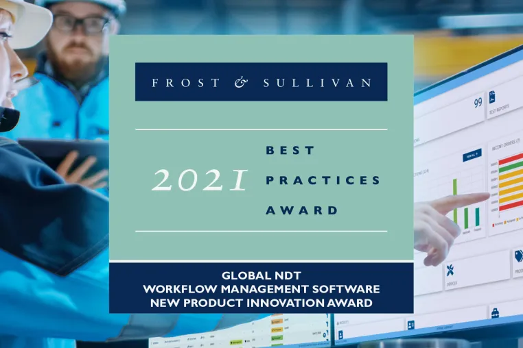 DRIVE NDT Workflow-Management-Software von Frost & Sullivan mit dem Product Innovation Award ausgezeichnet Bild: DRIVE NDT Workflow-Management-Software von Frost & Sullivan mit dem Product Innovation Award ausgezeichnet