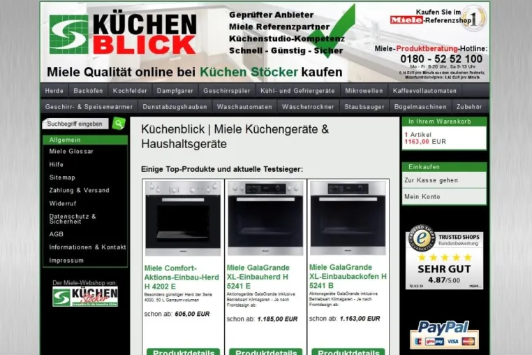 Miele Einbaubackofen günstig auf Küchenblick.de bestellbar Bild: Miele Einbaubackofen günstig auf Küchenblick.de bestellbar