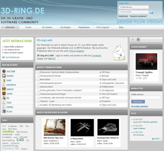 Bild: Lang vermisst und endlich wieder Online: 3d-ring.de