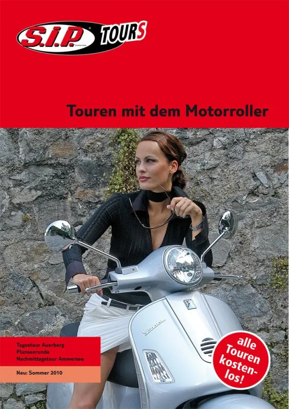 Die 8-seitige SIP Tours Broschüre 2010