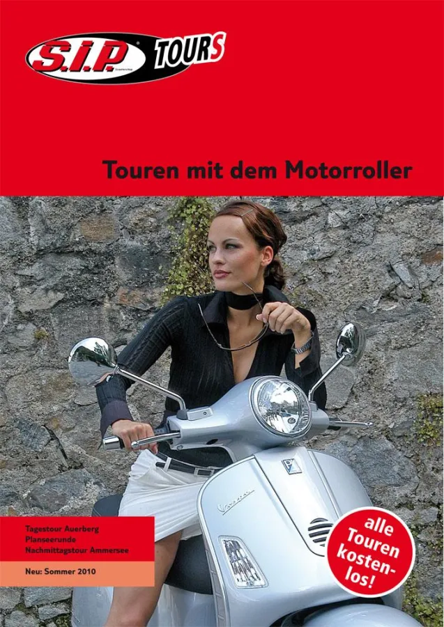 Die 8-seitige SIP Tours Broschüre 2010