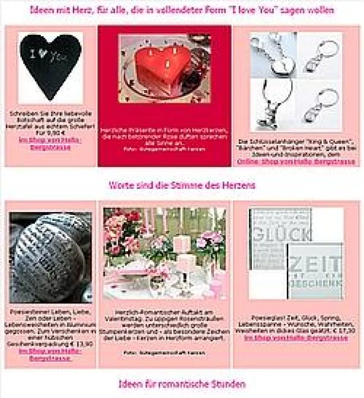 Romantische Ideen zum Valentinstag