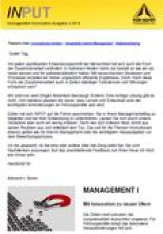 Bild: VON BONIN Management Information INPUT 2-2015