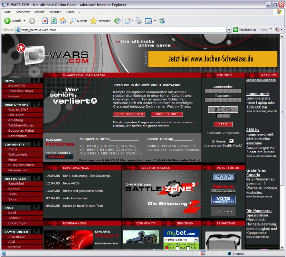 D-Wars.com - eines der größten Internet-Browser-Games Deutschlands