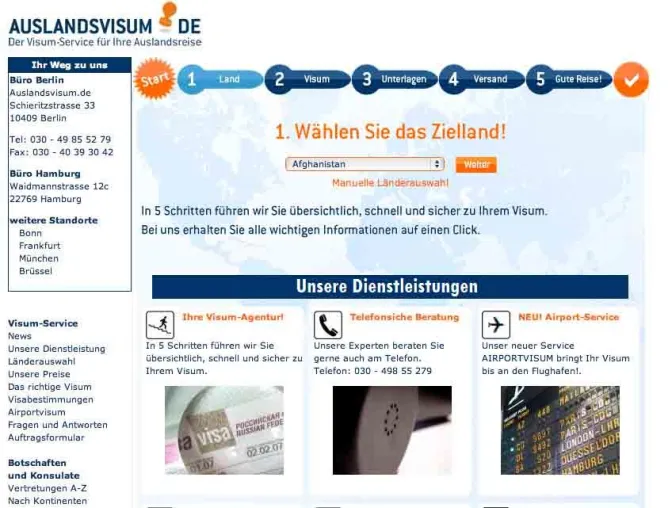 Bild: AUSLANDSVISUM.de, der Visum-Service für Ihre Auslandsreise erweitert das Angebot um Einladungen für Russland
