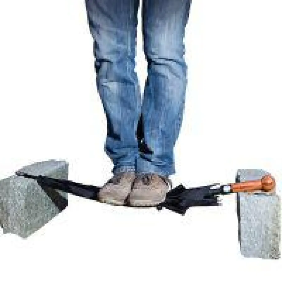 Der Selbstverteidigungsschirm hält des Gewicht eines 80kg Menschen aus.