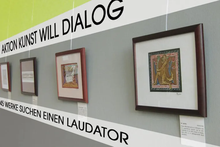 Bild: AKTION KUNST WILL DIALOG - 45 Werke suchen einen Laudator