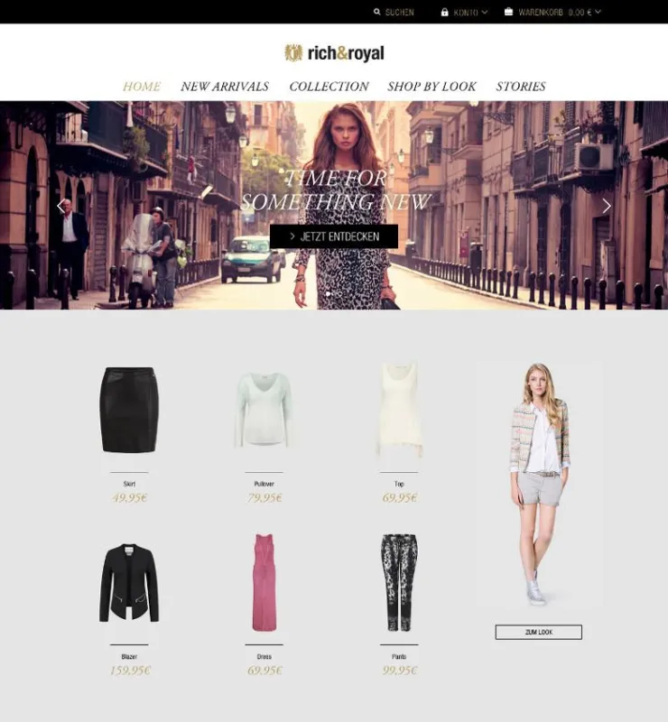 Bequem mit Smartphone und Tablet im neuen Onlineshop von Young Fashion Label Rich & Royal einkaufen