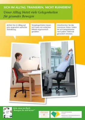 Caroline Theiss entwickelt mit PHYSIO Bittner-Wysk Plakate zum Buch: Bewegen Sie sich besser! Bild: Caroline Theiss entwickelt mit PHYSIO Bittner-Wysk Plakate zum Buch: Bewegen Sie sich besser!