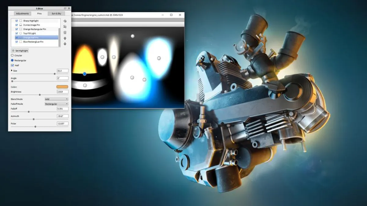 Neue Updates des KeyShot HDRI-Editors ermöglichen mehr Pin-Stile und höhere Geschwindigkeitsleistung