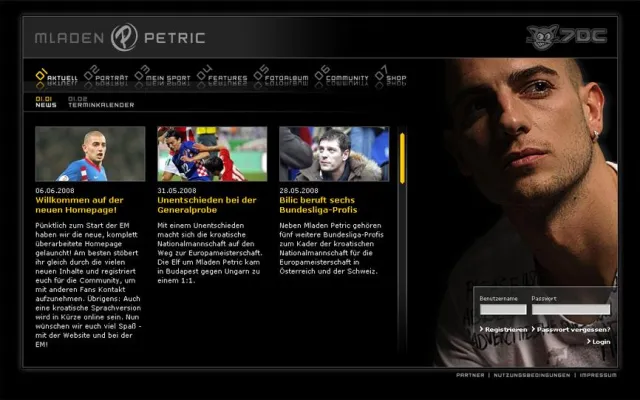 Bild: BVB-Star Mladen Petric glänzt mit neuer Homepage