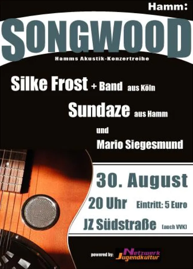 Flyer zum 2. SONGWOOD-Konzert
