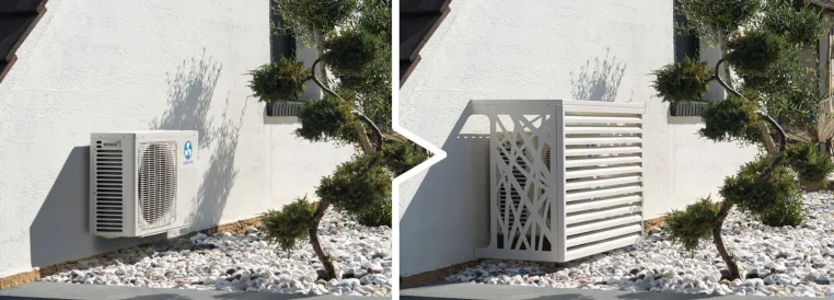 Wärmepumpen-Verkleidung: Ästhetik statt Maschinen-Charme im Garten Bild: Wärmepumpen-Verkleidung: Ästhetik statt Maschinen-Charme im Garten