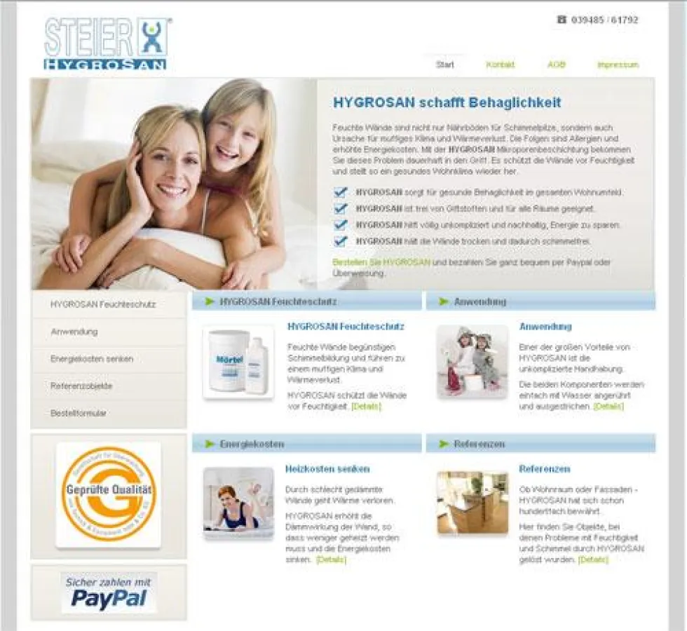 Steier Hygrosan Feuchteschutz sorgt für schimmelfreie und trockene Wände an allen Gebäuden und Wandoberflächen