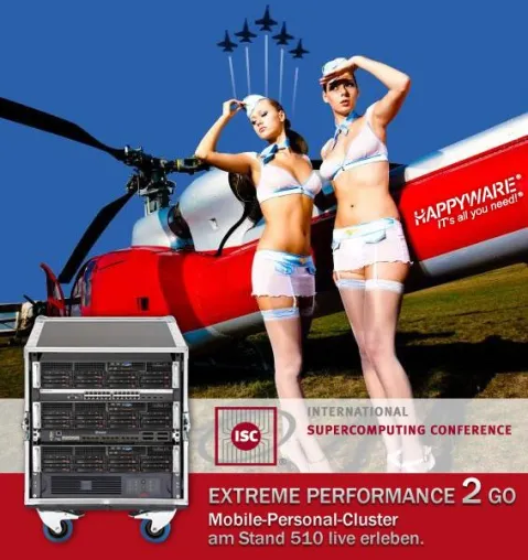 Bild: Happyware auf der International Supercomputing Conference 2011 in Hamburg