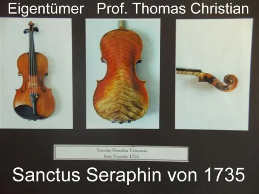 Bild: Prof. Christian wünscht seine gestohlene Violine Sanctus Seraphin nach Detmold zurück
