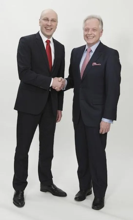 Norbert Gödicke, ETHALON (links), und Martin Timmann, Torex (Quelle: Torex/ETHALON)