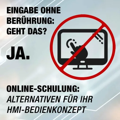 Bild: Eingabe ohne Berührung - Alternativen für HMI - Bedienkonzept