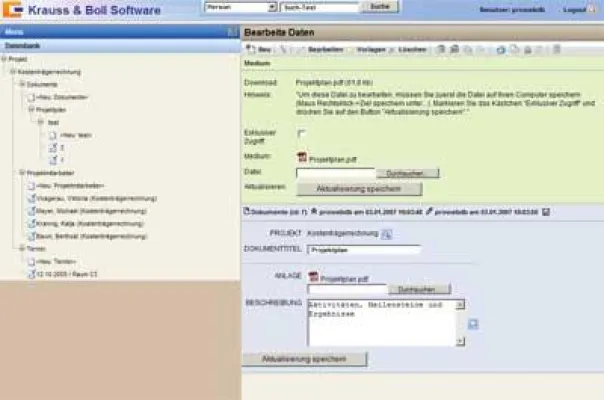 Bild: ProWebDB verwaltet jetzt auch Dokumente
