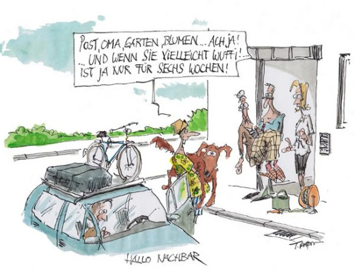 Urlaubszeit: Deutsche vertrauen auf Nachbarn