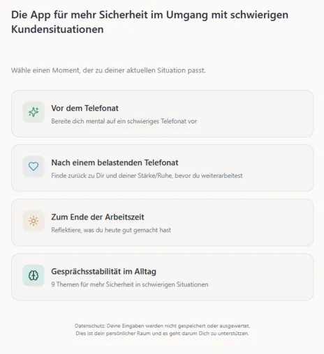 KI-erstellte Plattform für mentale Resilienz im Kundenservice: Die SUSI-IFM-App Bild: KI-erstellte Plattform für mentale Resilienz im Kundenservice: Die SUSI-IFM-App