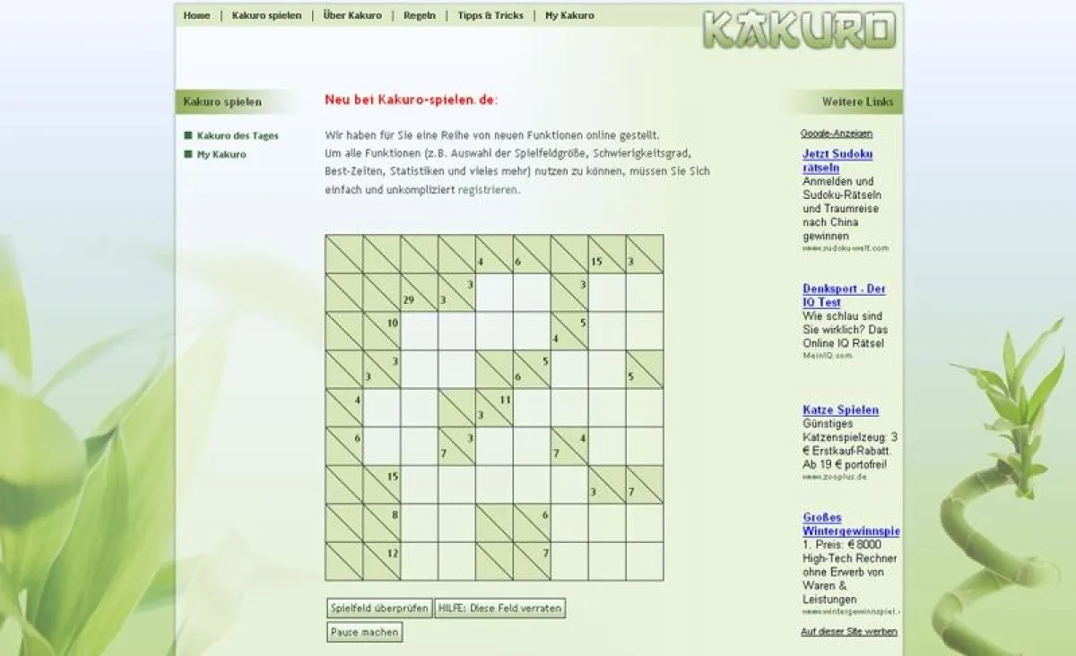 www.kakuro-spielen.de