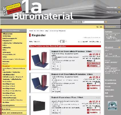 Bild: Bürobedarf jetzt im Online-Shop - BODENSEE Organisation Products GmbH & Co KG erweitert sein Sortiment