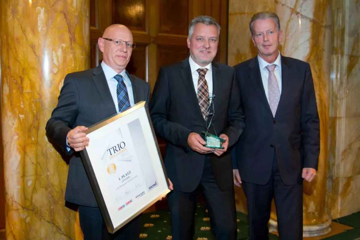 Reinhold Mitterlehner, Hannes Hämmerle und Wolfgang Humml (von links).